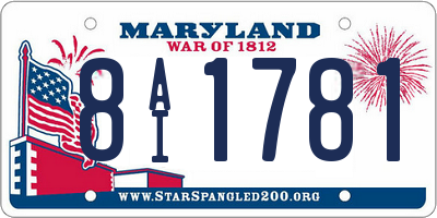 MD license plate 8AI1781