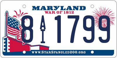 MD license plate 8AI1799