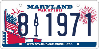 MD license plate 8AI1971