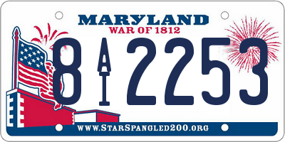MD license plate 8AI2253