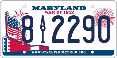 MD license plate 8AI2290