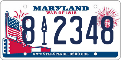 MD license plate 8AI2348