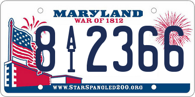 MD license plate 8AI2366