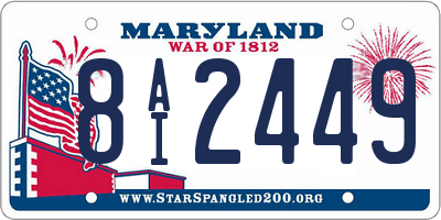 MD license plate 8AI2449