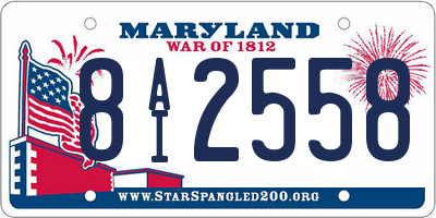 MD license plate 8AI2558