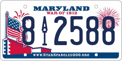 MD license plate 8AI2588