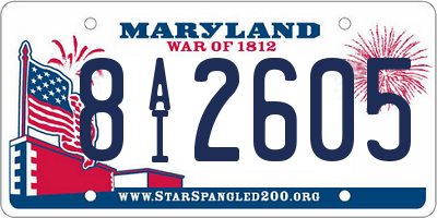 MD license plate 8AI2605