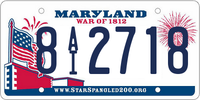 MD license plate 8AI2718