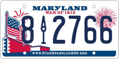 MD license plate 8AI2766