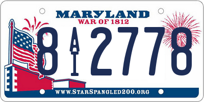 MD license plate 8AI2778