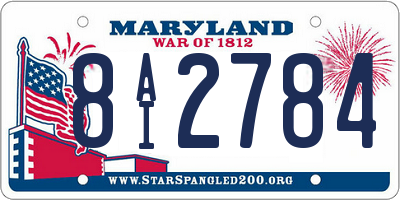 MD license plate 8AI2784