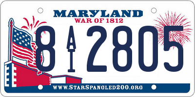 MD license plate 8AI2805