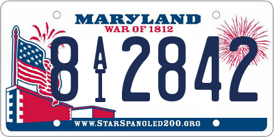 MD license plate 8AI2842