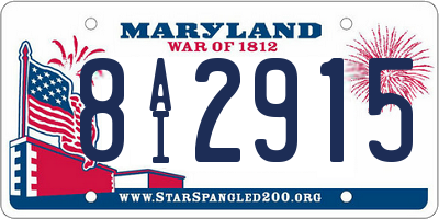 MD license plate 8AI2915