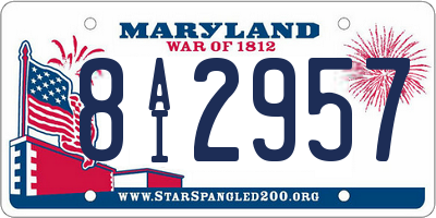 MD license plate 8AI2957