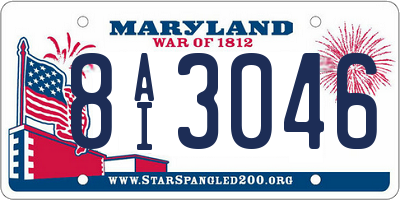 MD license plate 8AI3046