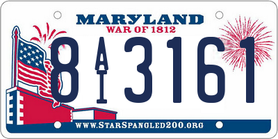 MD license plate 8AI3161