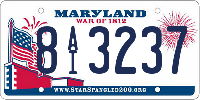 MD license plate 8AI3237