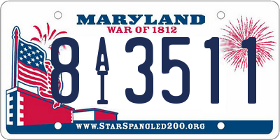 MD license plate 8AI3511