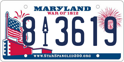 MD license plate 8AI3619