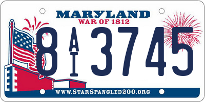 MD license plate 8AI3745