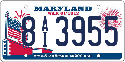 MD license plate 8AI3955