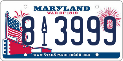 MD license plate 8AI3999