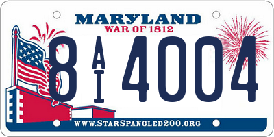 MD license plate 8AI4004