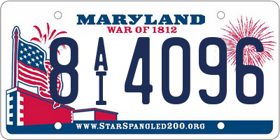 MD license plate 8AI4096