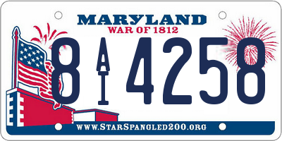 MD license plate 8AI4258