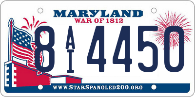 MD license plate 8AI4450