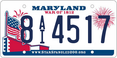 MD license plate 8AI4517