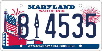 MD license plate 8AI4535