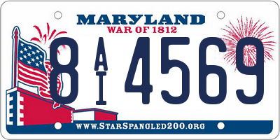 MD license plate 8AI4569
