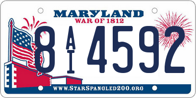 MD license plate 8AI4592