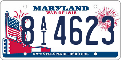 MD license plate 8AI4623