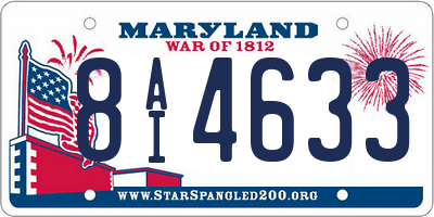 MD license plate 8AI4633