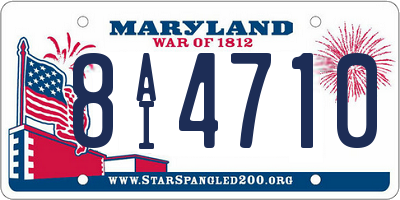 MD license plate 8AI4710