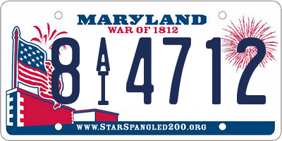 MD license plate 8AI4712