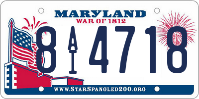MD license plate 8AI4718
