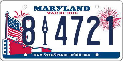 MD license plate 8AI4721