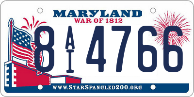MD license plate 8AI4766
