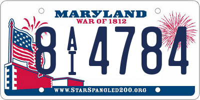 MD license plate 8AI4784