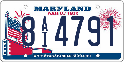 MD license plate 8AI4791