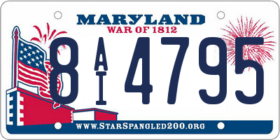 MD license plate 8AI4795