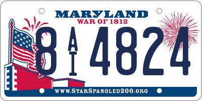 MD license plate 8AI4824