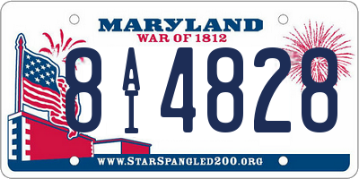 MD license plate 8AI4828