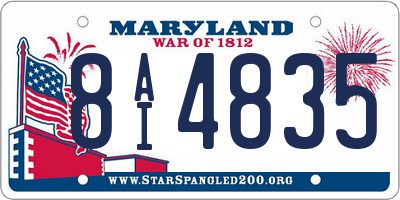 MD license plate 8AI4835