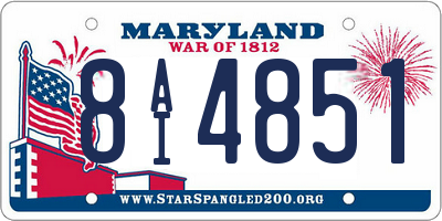 MD license plate 8AI4851