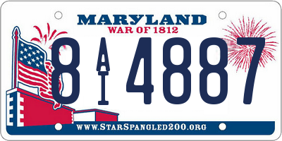 MD license plate 8AI4887